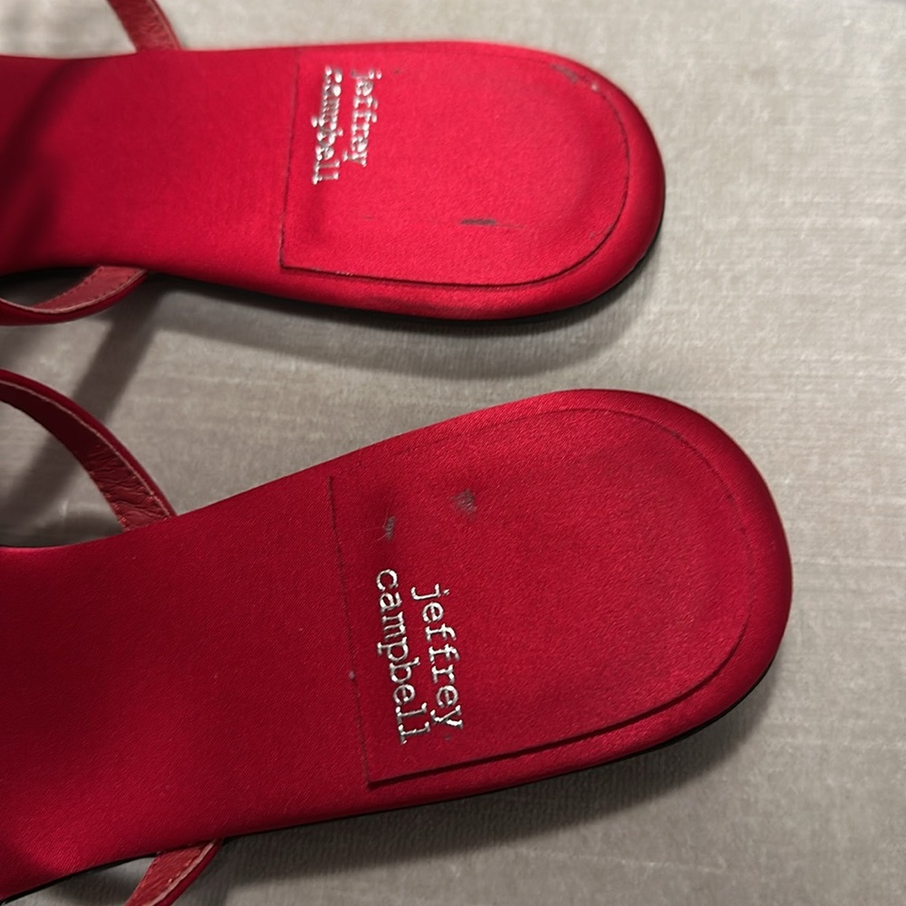 Jeffrey Campbell Bold Red bow Sandals Women's Size 9 - Picture 2 of 4